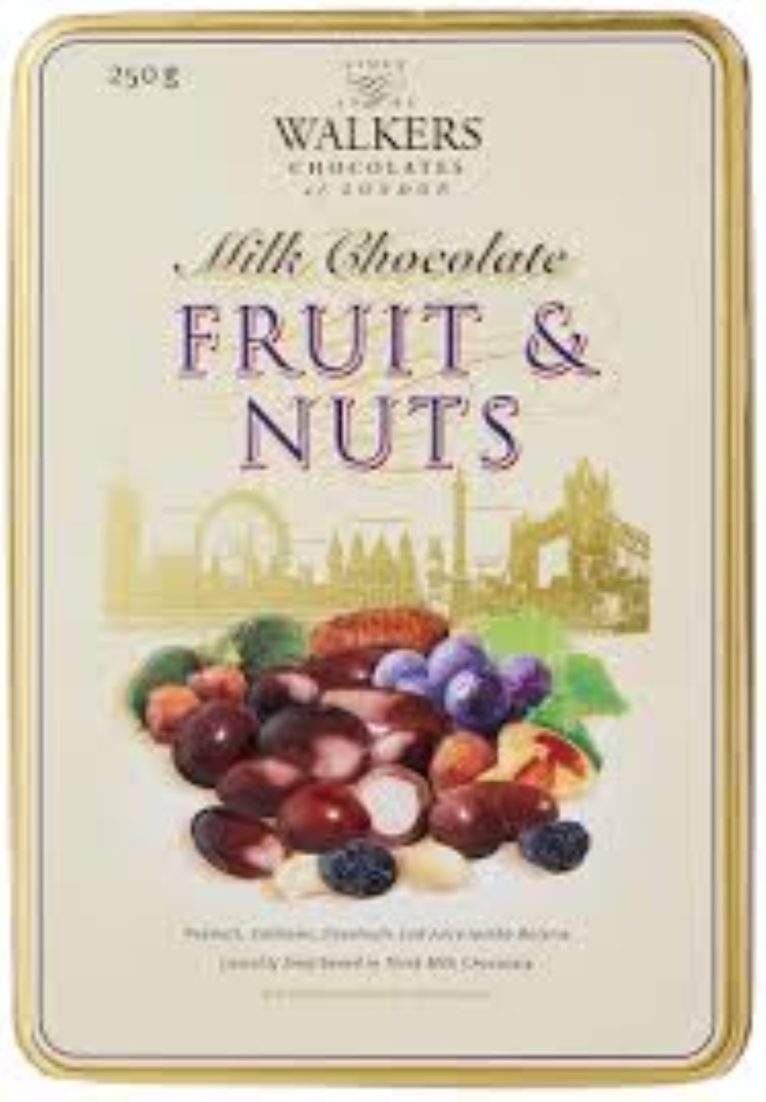 WALKERS MILK CHOC FRUIT & NUTS 250G